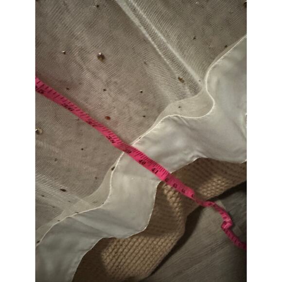 NWT Agha Noor White Mesh See Through Gold Speckled Tunic Top Size S - Picture 5 of 9